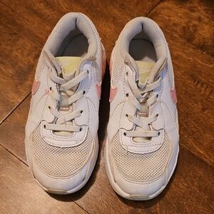 Nike Kids White and Pink Sneakers